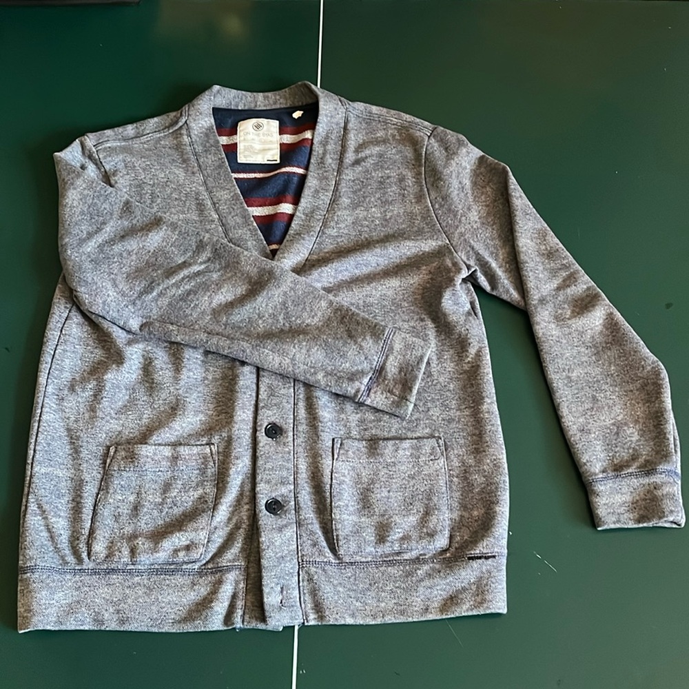 Men’s On the Byas Knit Cardigan - Large L Gray